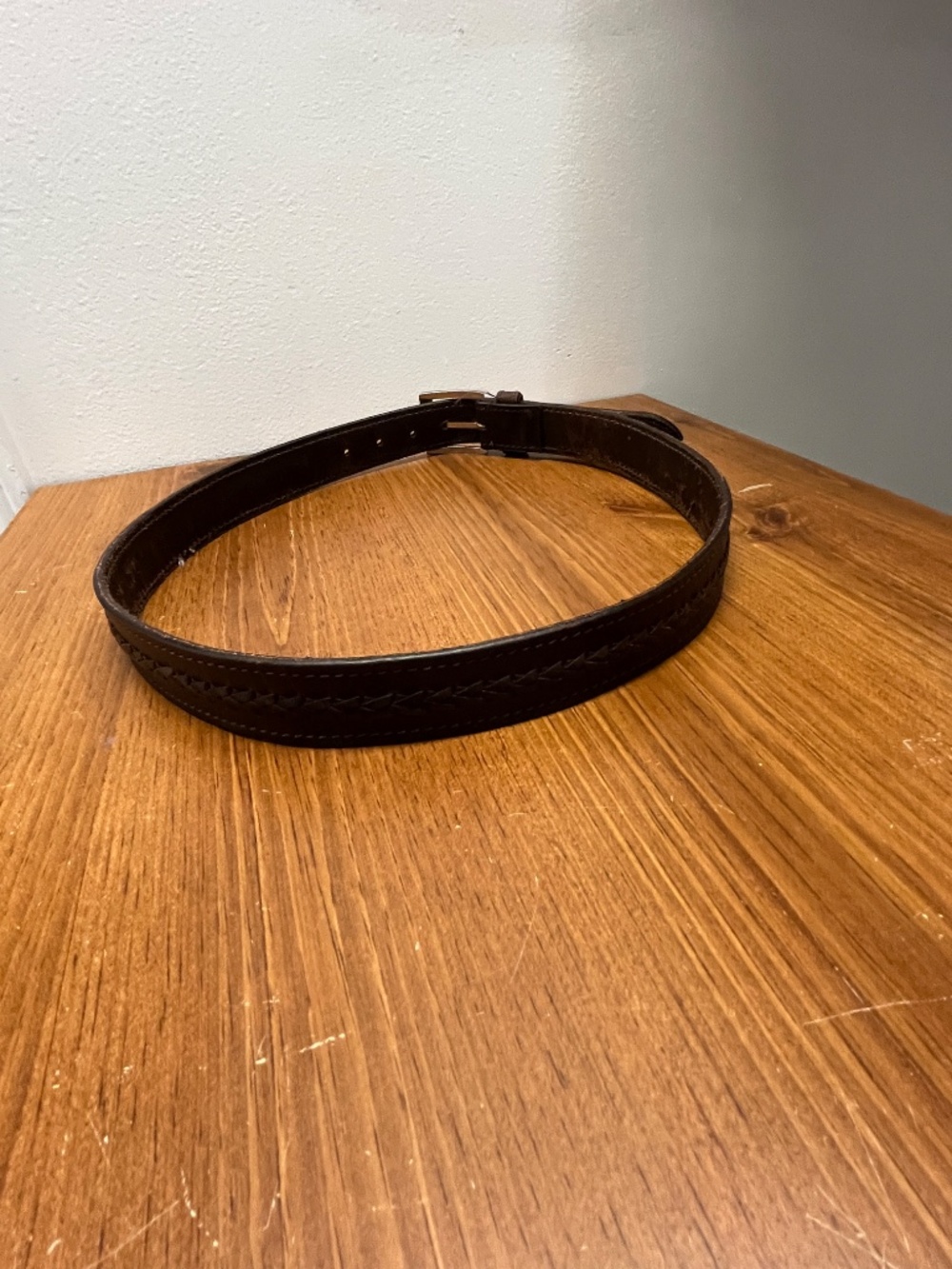Men's Preowned Brown Leather Belt 34W x 43" Long - Picture 13 of 15